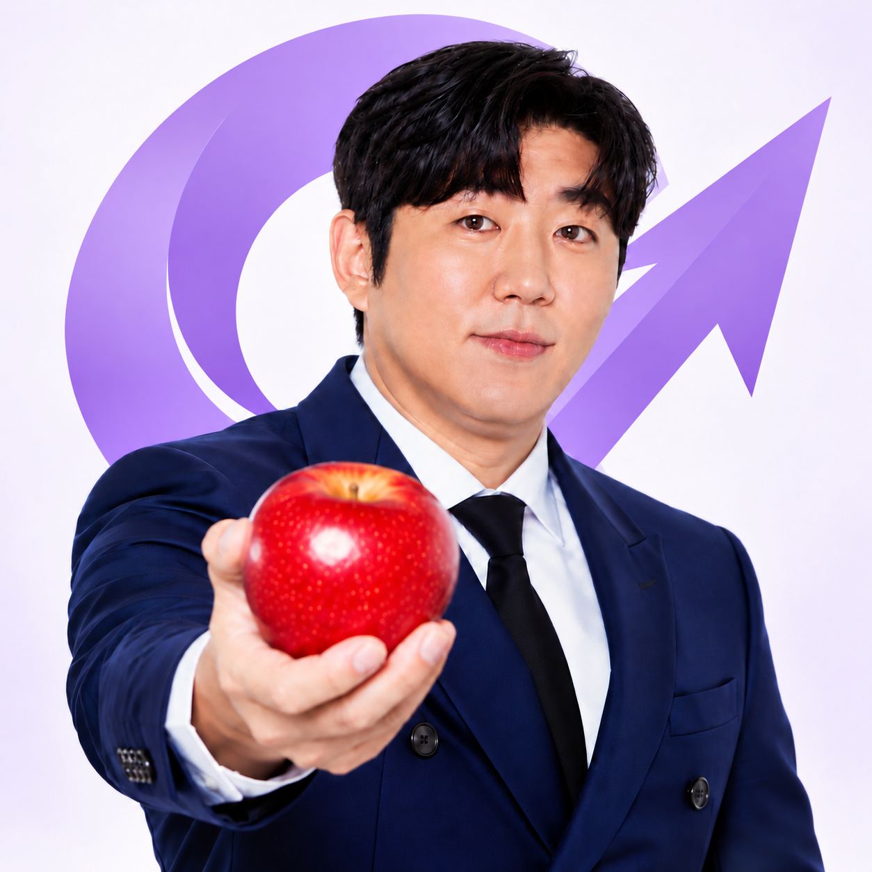사과를 들고 있는 진대표 진성은 강사